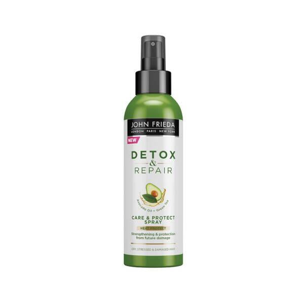 John Frieda Detox & Repair Hair Protectant Spray: Green Tea & Avocado Oil for Breakage Treatment & Split End Repair - Hair Strengthening & Moisturizer