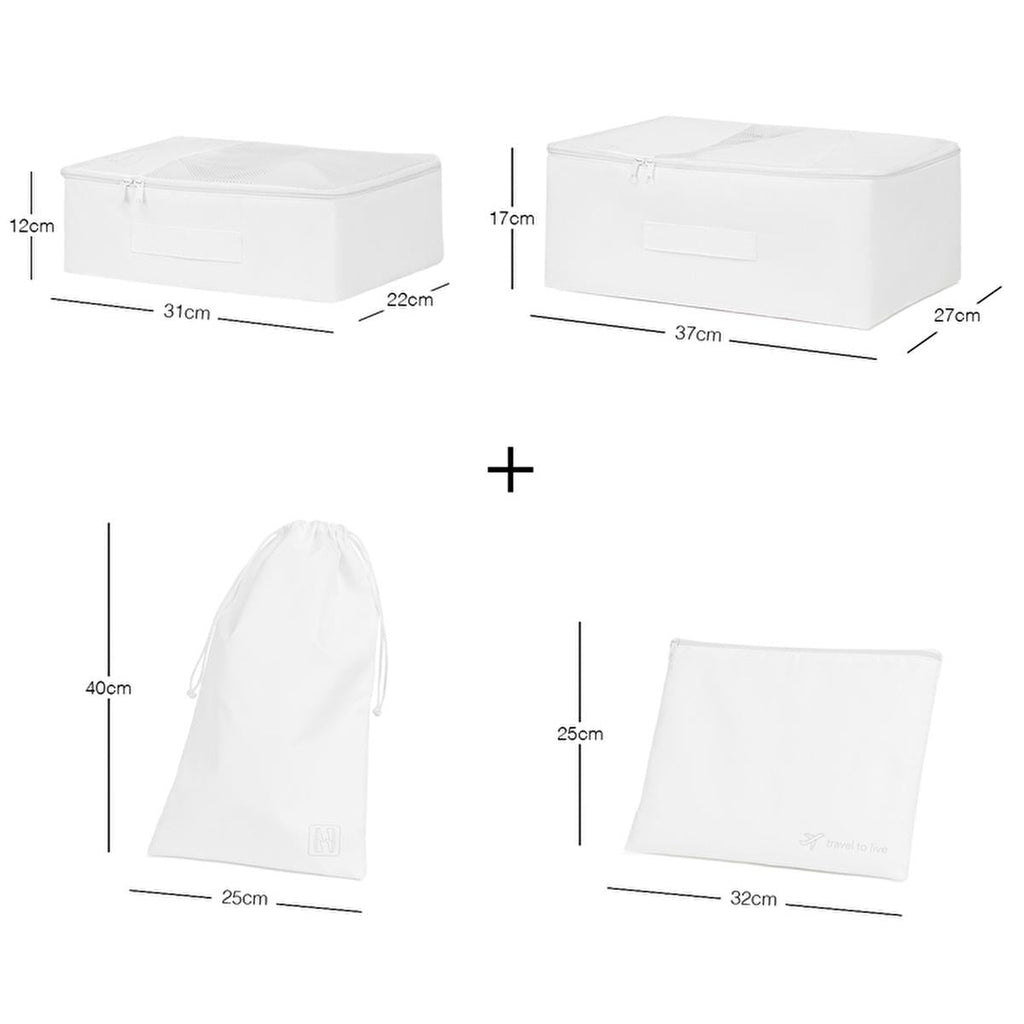 Ocean Home Luggage Organizer Set - 4 Piece Travel Accessory for Effortless Packing & Storage