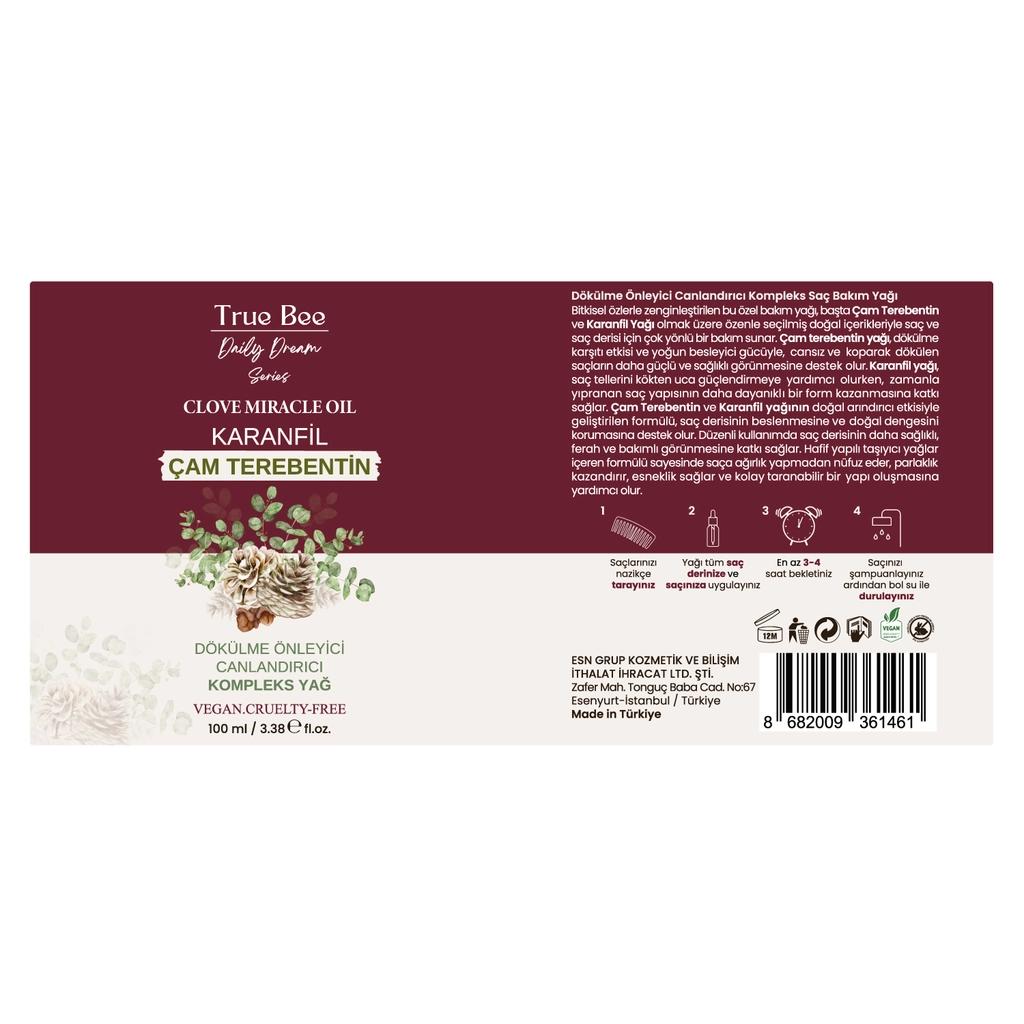 True Bee Clove & Pine Turpentine Hair Oil 100 ml