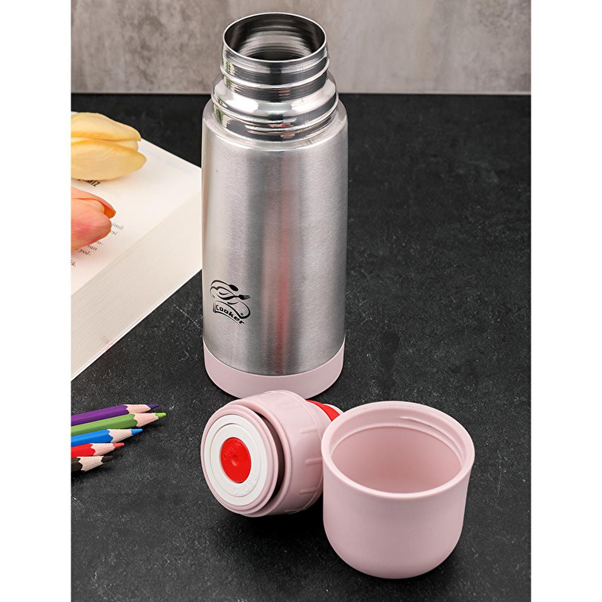 Cooker Stainless Steel Thermos 300ml - Keeps Drinks Hot/Cold for 24 Hours, Double-Walled Insulated Flask