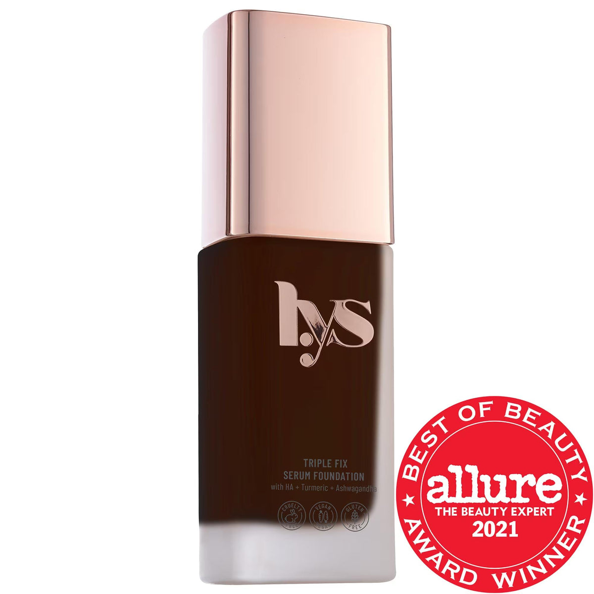 Triple Fix: Clean Serum Foundation - Vegan, Cruelty-Free, with Hyaluronic Acid, Lightweight Natural Coverage for Radiant Skin