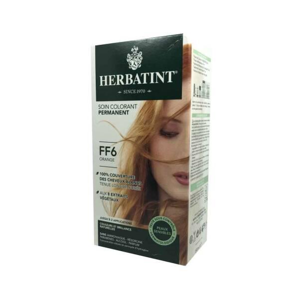 Herbatint FF6 Orange Hair Dye: Natural, Long-Lasting Color & Grey Coverage with Herbal Extracts - Ammonia & Paraben Free