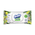 Solo Natural Wet Wipes with Lemon & Rosemary - Hypoallergenic, 97.5% Natural Content, Gentle Cleansing for Hands and Face