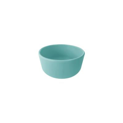 Oioi Basics Aqua Green Silicone Baby Bowl - 6 Months+, Microwave Safe, Food Grade Premium Silicone