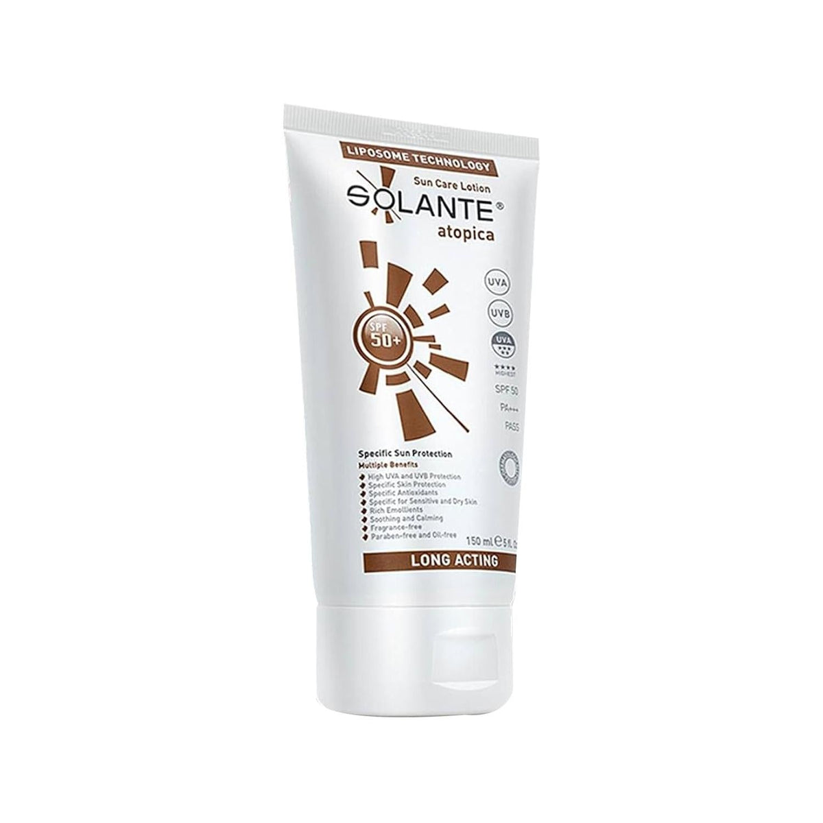 Solante Atopica SPF 50+ Sunscreen Lotion: Ultimate UVA/UVB Sun Care for Sensitive Skin - 5.07 fl oz