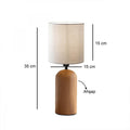 Homing Brooklyn Wooden Table Lamp - Wooden Lamp with E14 Socket & LED Compatible