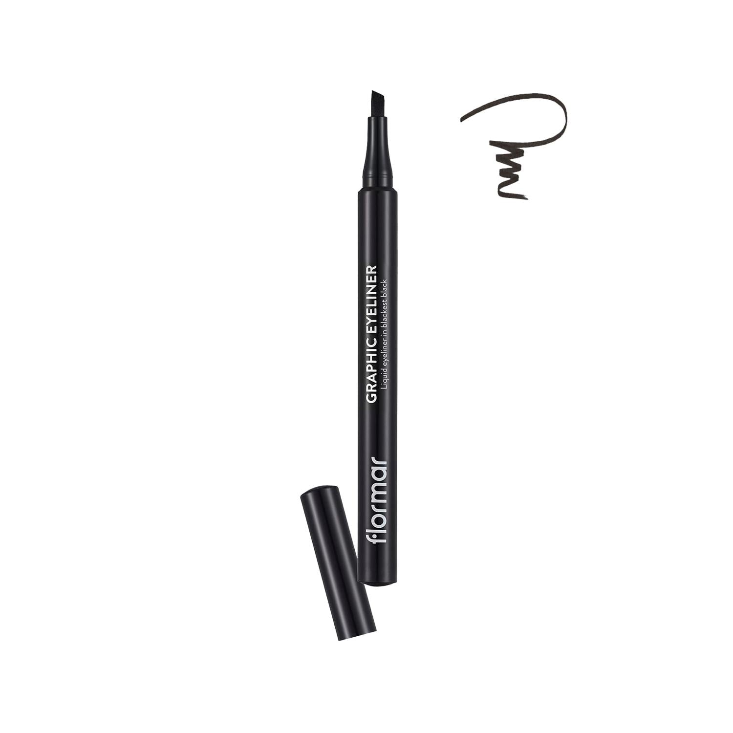 Flormar Graphic Eyeliner Black - Precise Makeup for Beauty Enthusiasts, 1ml