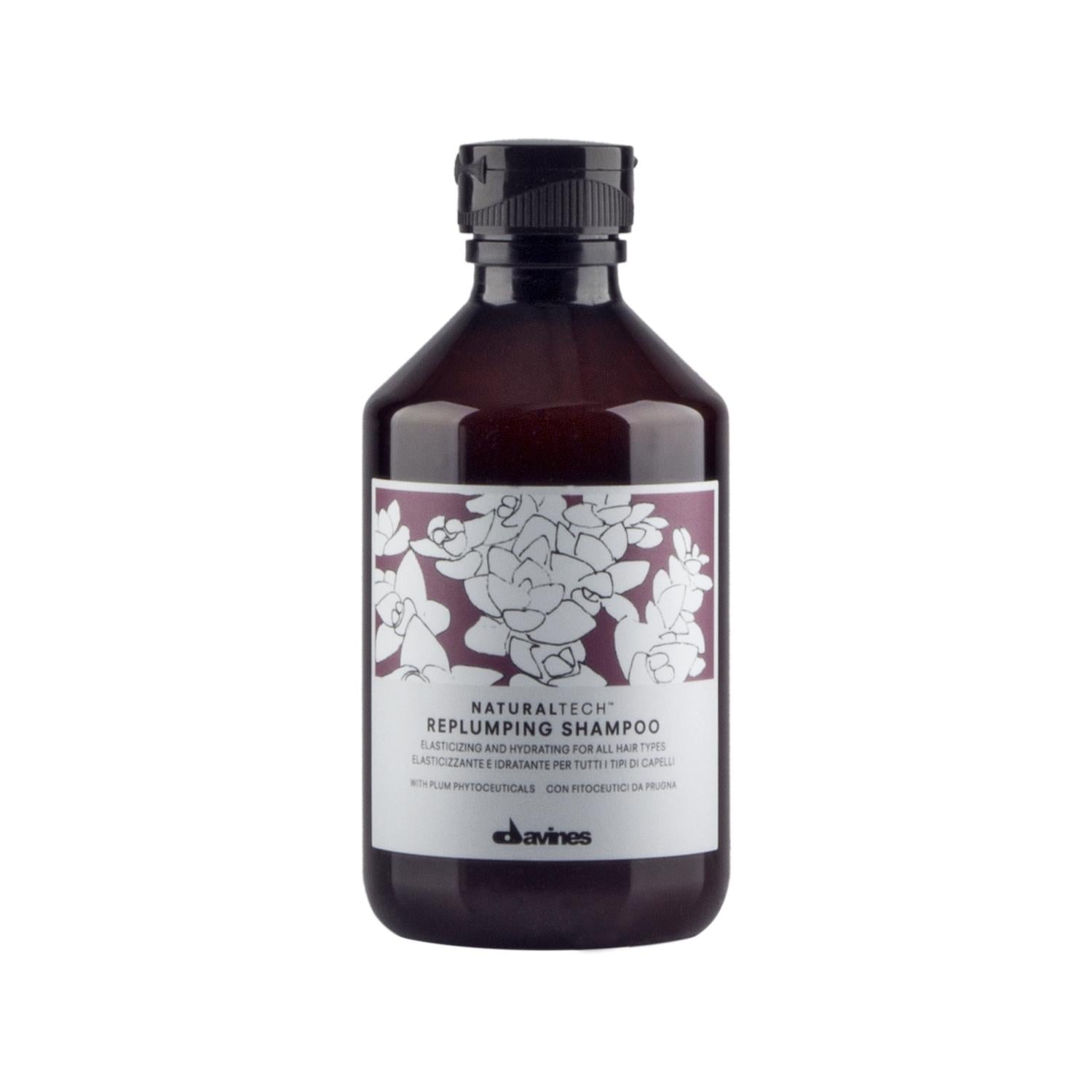 Davines Replumping Moisturizing Shampoo for Dry or Damaged Hair - 8.45 fl oz, Nourishing & Hydrating Properties