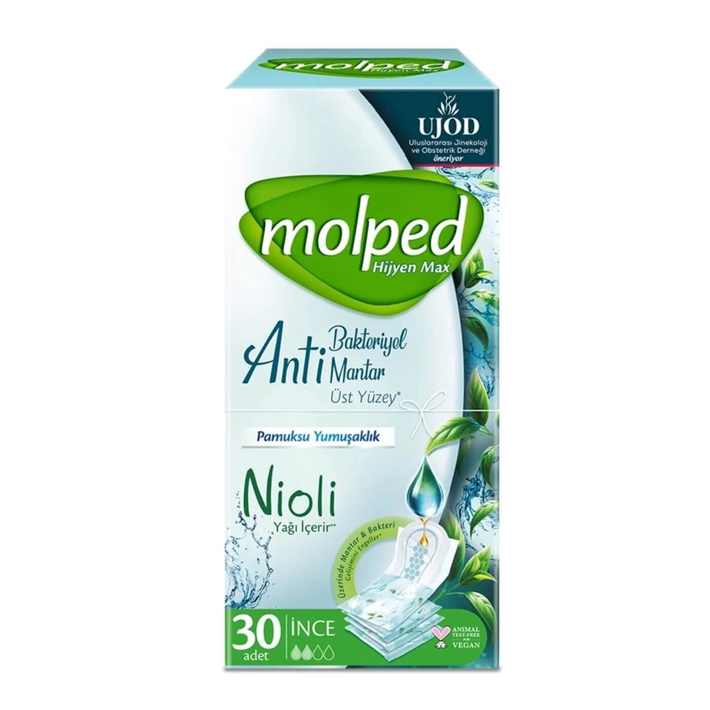 Molped Max Thin Daily Pantyliners for Freshness 30 Count