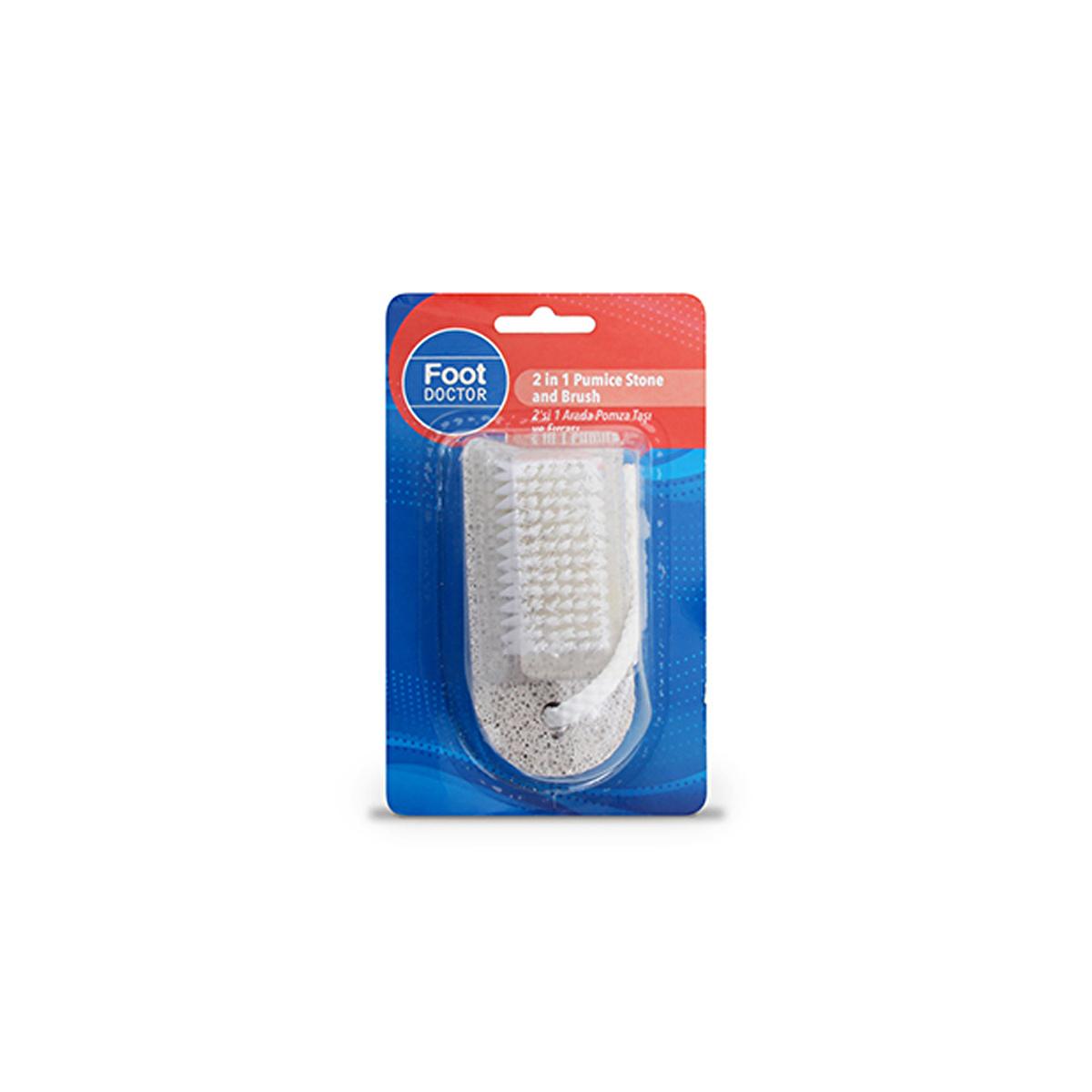 Foot Doctor 2-in-1 Pumice Stone and Foot Scrub Brush for Smooth Feet - Foot Care Tool
