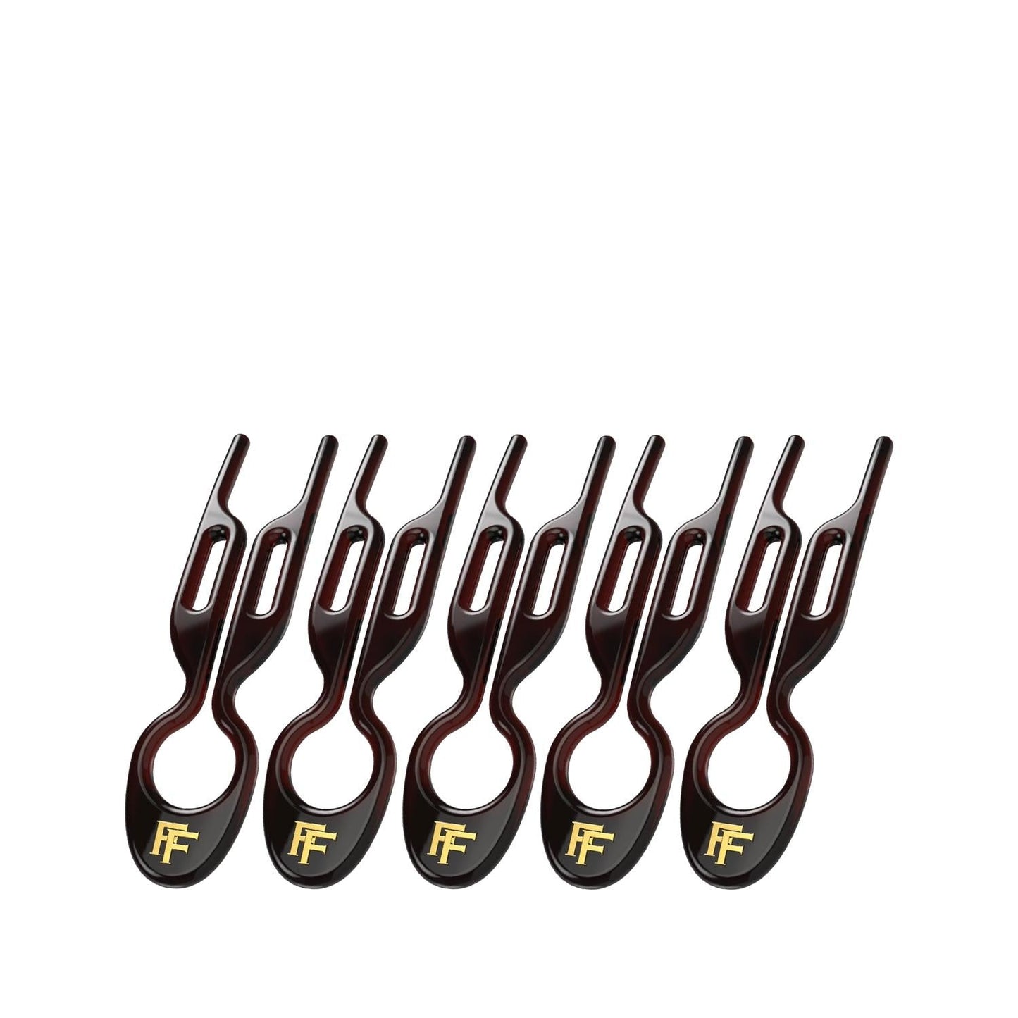 Fiona Franchimon No. 1 Hairpin Brown Hair Clips 5 Pack