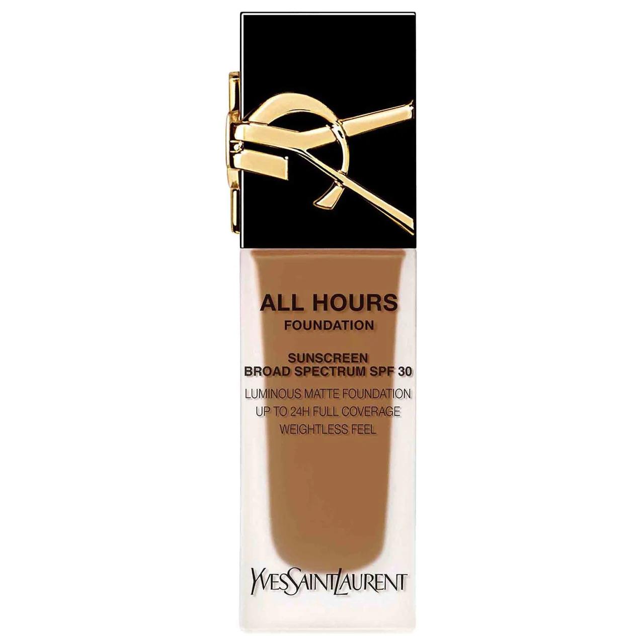 Yves Saint Laurent All Hours Luminous Matte Foundation: 24H Full Coverage, SPF 30 & Hyaluronic Acid - Longwear, Waterproof Perfection