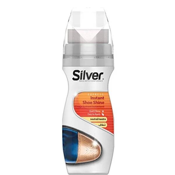 Silver Likit Liquid Shoe Polish - Natural Wax, Water-Based, 2.54 fl oz - Shoe Care for Leather Accessories