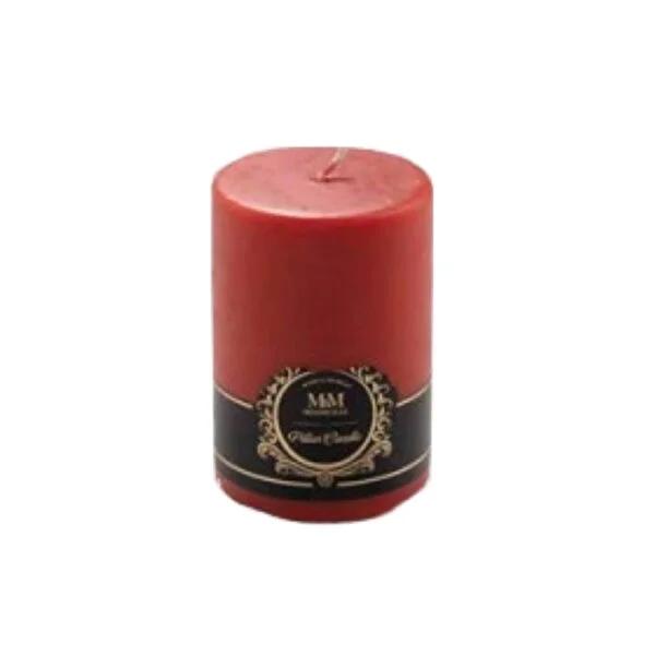 Mistique: Candle Scented Red Scented Pillar Candle - Aromatherapy Home Fragrance, Medium Baton Candle
