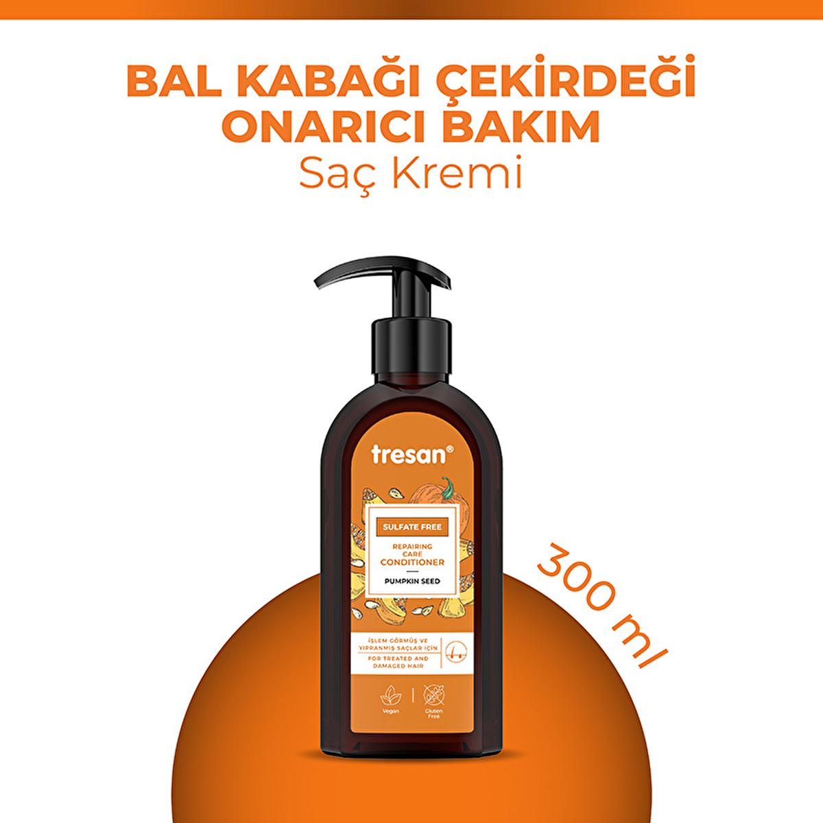 Tresan Sulfate-Free Hair Conditioner with Pumpkin Seed Oil - Nourishing Repair for Damaged Hair