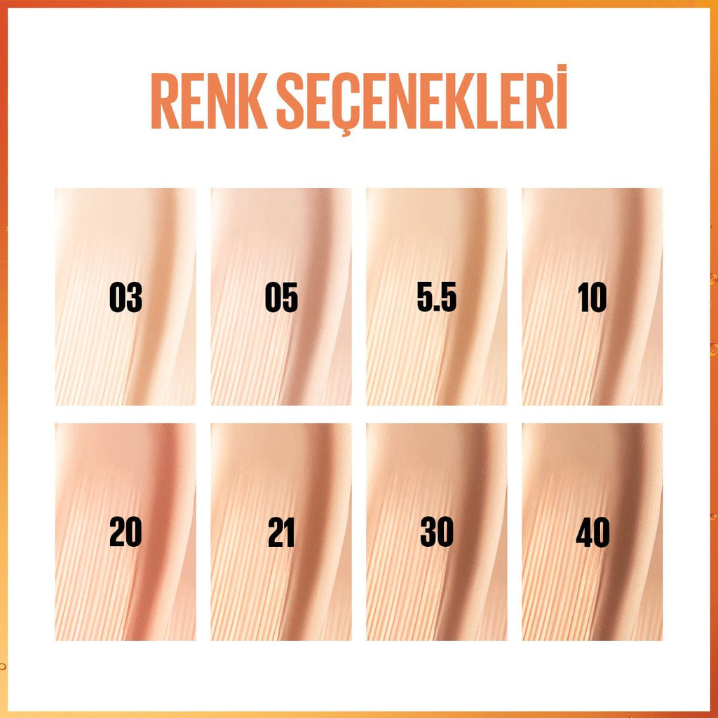 Maybelline New York Super Stay Vitamin C Skin Tint Foundation: Long Lasting, Light Coverage, Radiant, Natural Finish