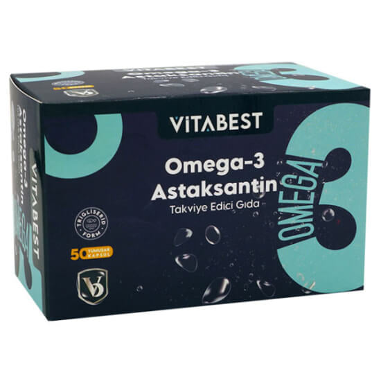 Vitabest Omega 3 & Astaxanthin Wellness Supplement - 50 Softgels