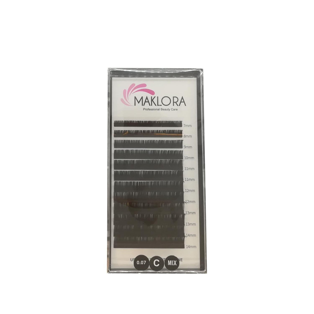 Maklora False Eyelashes - Volume Silk Eyelashes C Curl 0.07 Thickness Mixed Length 7-14mm