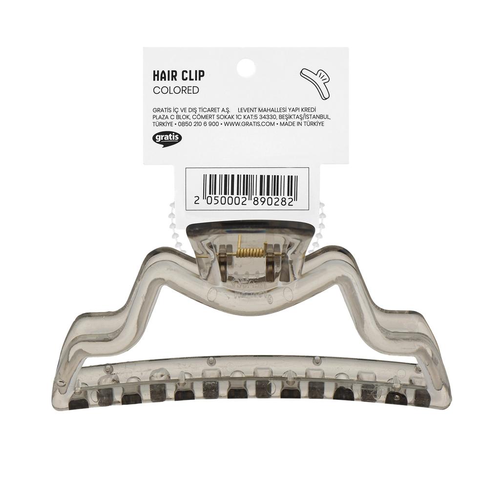 Eklips Curved Claw Clip for Secure Hold Smoked Grey