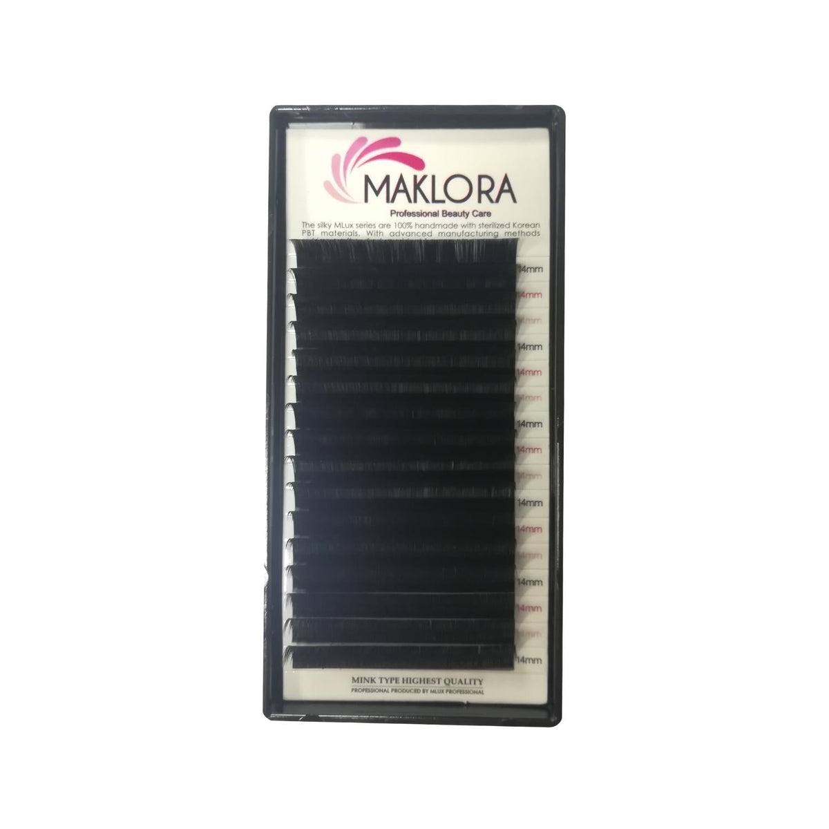 Maklora Silk False Eyelashes D Curl 0.10 Thickness 14mm Length - Natural Look, Comfortable Enhancement
