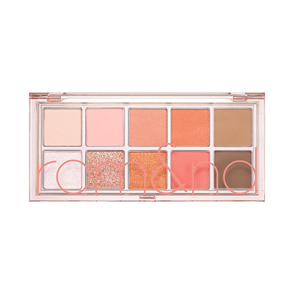 rom&nd Better Than Palette Eyeshadow Palette 08 Peach Dalhia Garden - Versatile Makeup Eyeshadow Palette with 10 Color Combinations