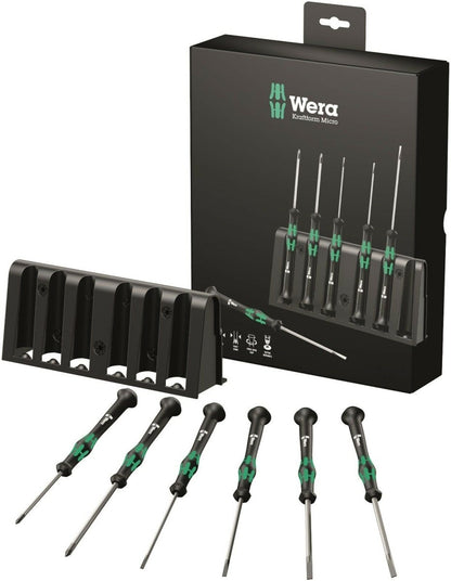 Wera 2035/6 B Micro Precision Screwdriver Set With Rack 05118152001