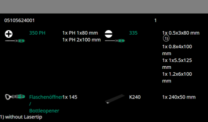 Wera 300/7 Set 2 Kraftform Plus Screwdriver Set 7 Piece 05105624001