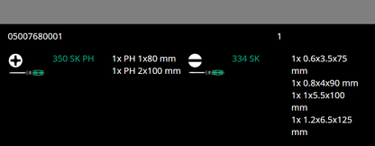 Wera 334 SK/6 Kraftform Plus Lasertip Screwdriver Set 05007680001