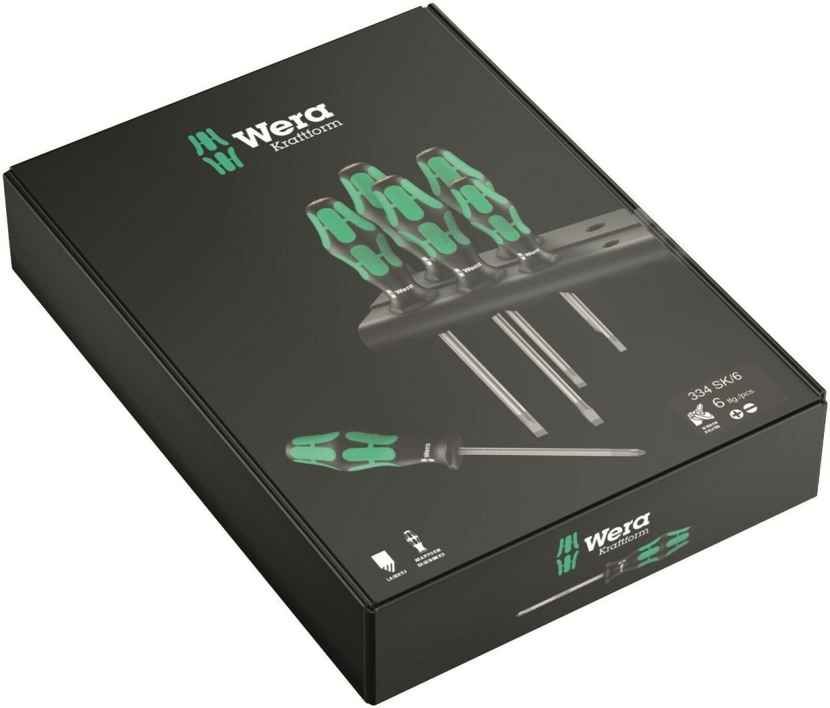 Wera 334/355 SK/6 Kraftform Plus Lasertip Screwdriver Set 05007681001