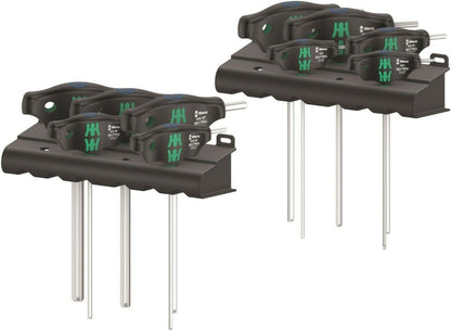 Wera 454/10 HF Set 1 Hex Plus T-Handle Screwdriver Set With Rack SAE 05023451001