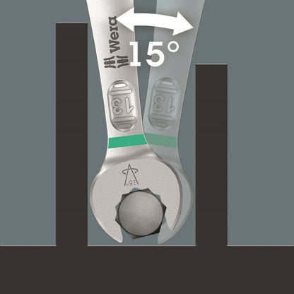 Wera 6003 Joker Combination Wrench Set 15 Piece Metric 05020302001