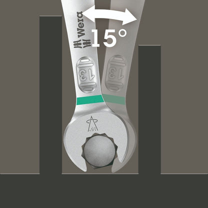 Wera 6003 Joker Combination Wrench Set 4 Piece SAE 05020229001