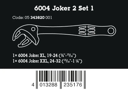 Wera 6004 Joker 2 Set 1 Self-Setting Spanner Set, XL & XXL 2-Piece (05343820001)