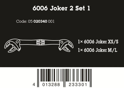 Wera 6006 Joker 2 Set 1 Self Setting Double Spanner Wrenches 05020340001