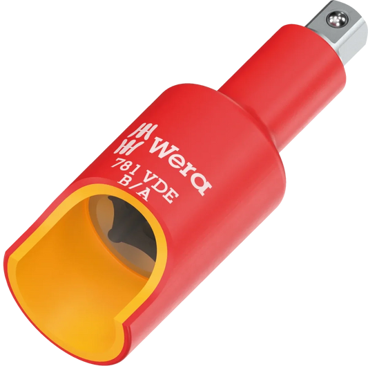 Wera 781 B/A VDE Insulated Adapter, 3/8" Internal Square to 1/4" External Square (05024692001)