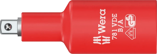 Wera 781 B/A VDE Insulated Adapter, 3/8" Internal Square to 1/4" External Square (05024692001)