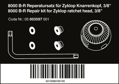 Wera 8000 B-R Zyklop Socket Wrench Repair Kit 3/8" 05003597001