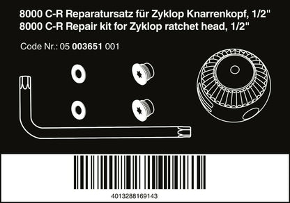 Wera 8000 C-R Zyklop Socket Wrench Repair Kit 1/2" 05003651001