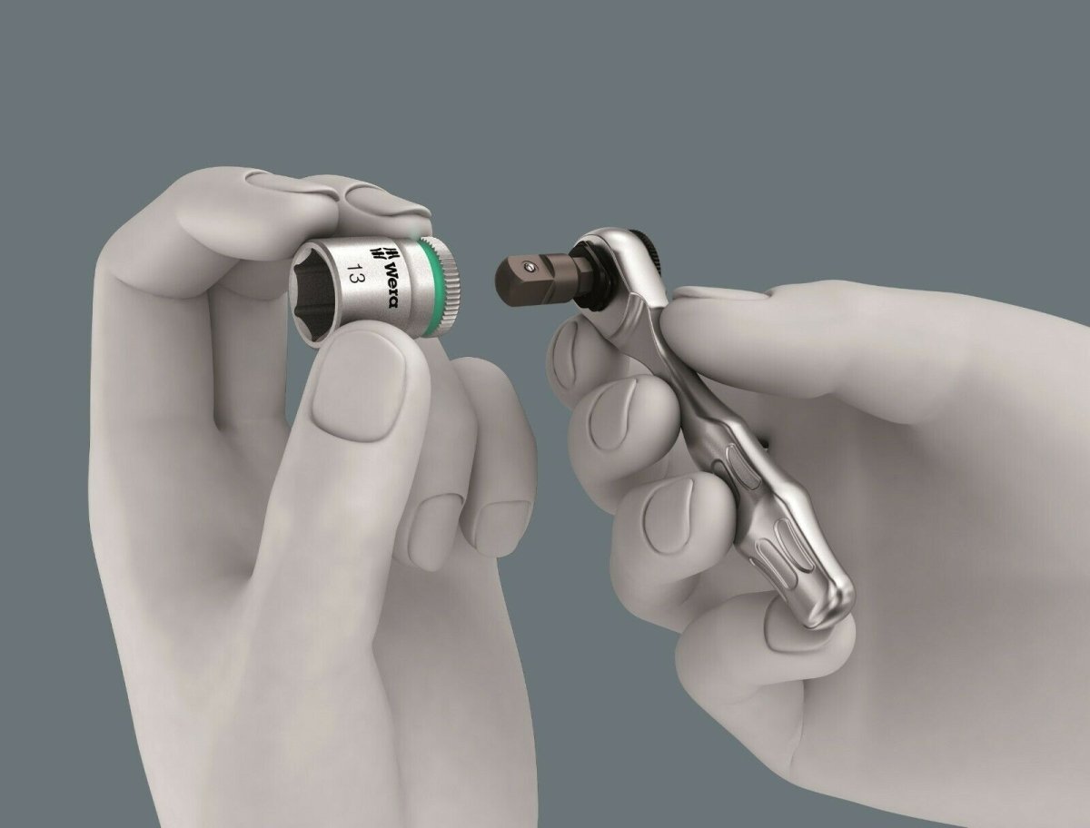 Wera 8001 A Zyklop Mini 1 Bit Ratchet Socket Wrench 1/4" Drive 05073230001