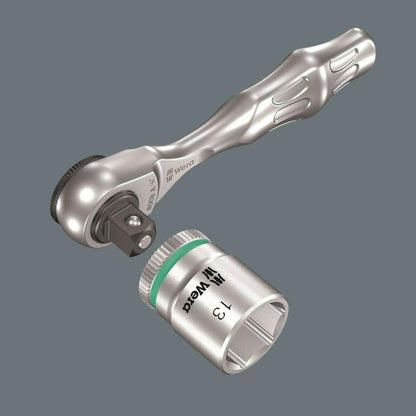 Wera 8008 A Zyklop Mini 3 Socket Wrench 1/4" Drive 05003793001