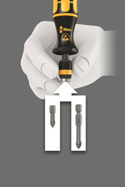 Wera 816 R ESD Kraftform Kompakt Screwdriver With Rapidaptor Chuck 05051464001