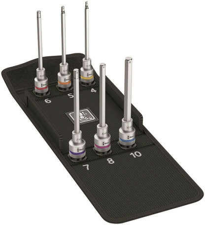 Wera 8740 C HexPlus HF 2 Zyklop Socket Set 1/2" Drive 6 Piece Metric 05004210001