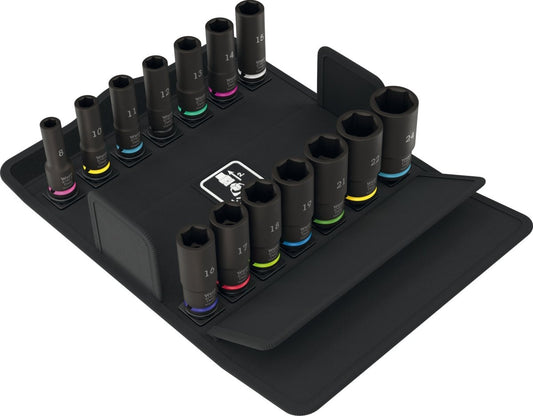 Wera 8790 B Impaktor Deep Set 1 Socket Set 3/8" 14 Pieces Metric 05005580001