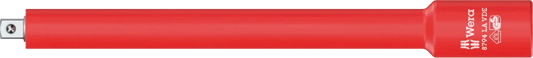 Wera 8794 LA Zyklop VDE Insulated Extension, 1/4" Drive x 150mm Long (05003301001)