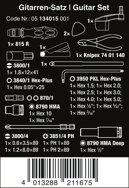 Wera 9100 Guitar Tool Set 23 Piece 05134015001