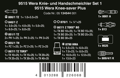 Wera 9515 Wera Knee Saver Plus 40 Pieces 05134544001