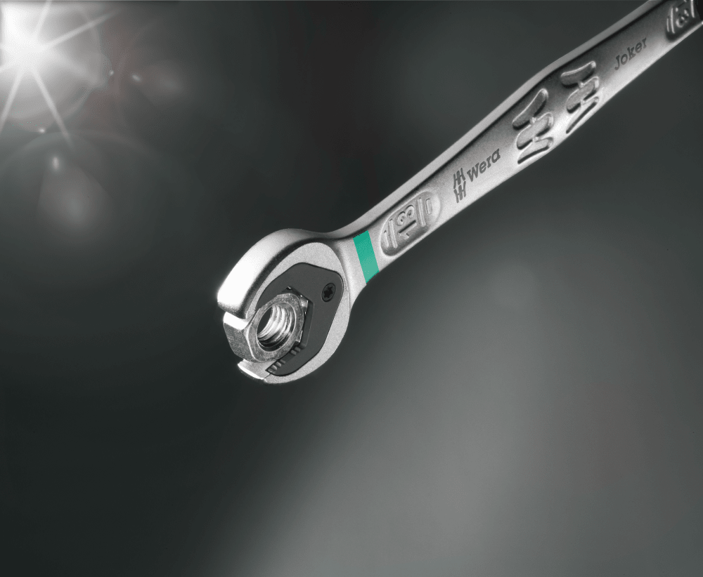 Wera 9630 Magnetic Rail 6000 Joker 1 Ratcheting Wrench Set Metric 05020014001
