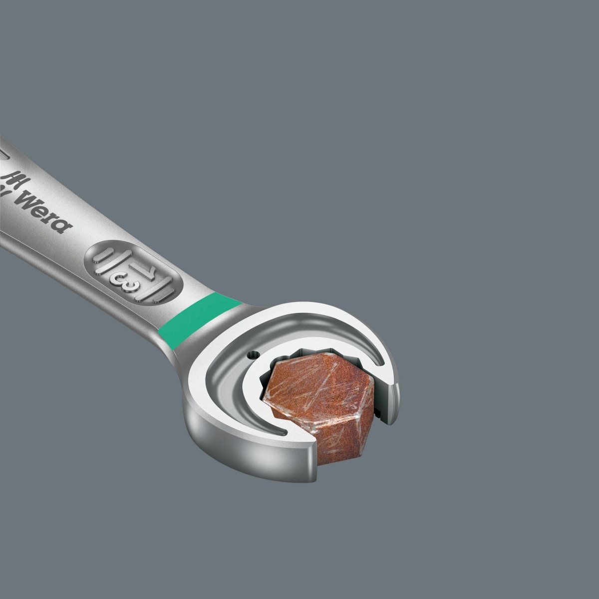 Wera 9632 Magnetic Rail 6000 Joker 1 Ring Ratcheting Wrench Set SAE 05020016001