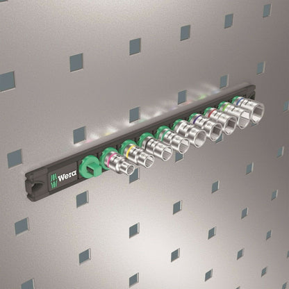 Wera B 4 Zyklop Magnetic Rail Socket Set 3/8" Drive 9 Pieces Metric 05005430001