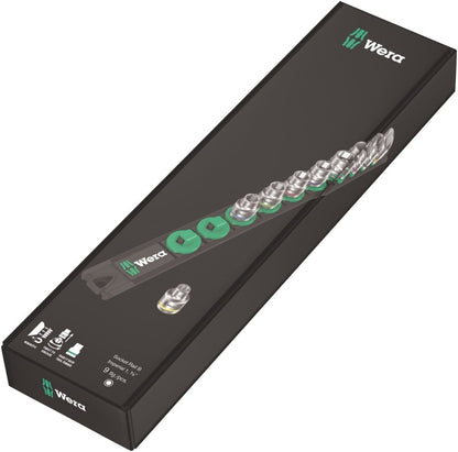 Wera B Zyklop Magnetic Rail Socket Set 3/8" Drive 9 Pieces SAE 05005450001